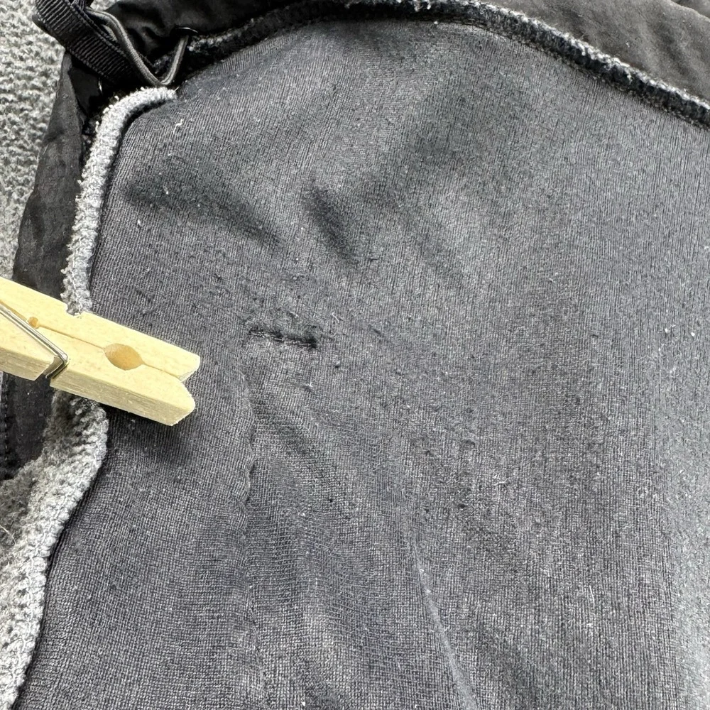 VTG The North Face Mens M Denali Jacket Full Zip Fleece Grey Black 2000s Y2K